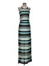 Bisou Bisou 100% Polyester Chevron-herringbone Teal Casual Dress Size 4 - photo 1