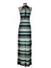 Bisou Bisou 100% Polyester Chevron-herringbone Teal Casual Dress Size 4 - photo 2