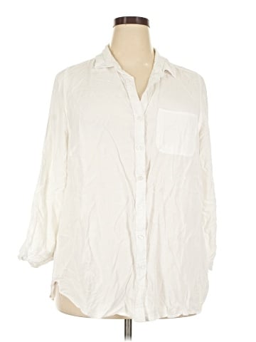 Velvet Heart 3/4 Sleeve Button-Down Shirt (view 1)