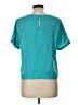 Pleione 100% Polyester Teal Short Sleeve Top Size L - photo 2