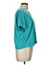 Pleione 100% Polyester Teal Short Sleeve Top Size L - photo 4