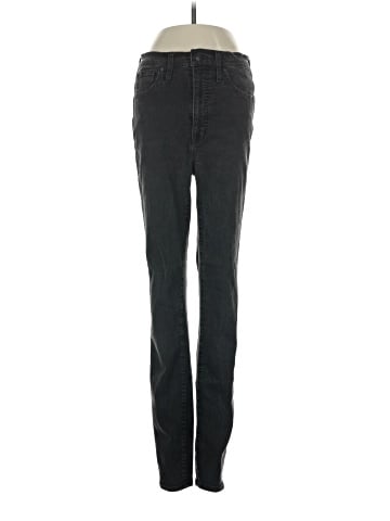 Madewell Tall 10" High-Rise Skinny Jeans in Black Frost (view 1)
