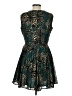 Maison Jules 100% Polyester Animal Print Teal Cocktail Dress Size L - photo 2