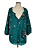 Target 100% Polyester Teal 3/4 Sleeve Blouse Size 2 - photo 1