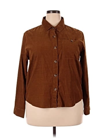 Kensie Long Sleeve Button-Down Shirt (view 1)