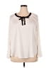 Bisou Bisou 100% Polyester Ivory Long Sleeve Blouse Size XL - photo 1