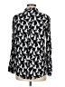 MNG Print Black Long Sleeve Blouse Size 8 - photo 2