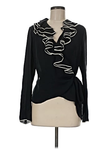 Dana Buchman Long Sleeve Silk Top (view 1)