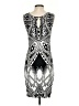 Tart Graphic Silver Cocktail Dress Size S - photo 2