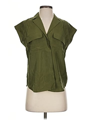 Madewell Silk Drapey Patch-Pocket Sleeveless Shirt (view 1)