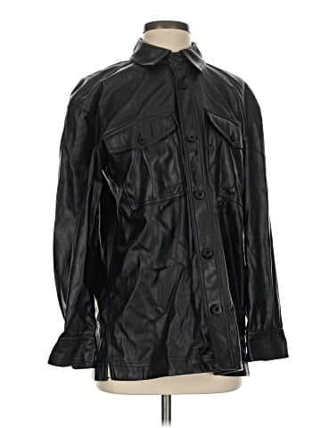 Madewell Faux Leather Oversized Shirt-Jacket (view 1)