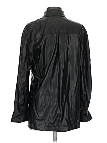 Madewell Faux Leather Oversized Shirt-Jacket (view 2)