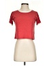 Topshop Red Short Sleeve T-Shirt Size 4 - photo 1