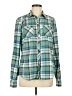 Marmot 100% Polyester Plaid Teal Long Sleeve Blouse Size M - photo 1