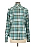 Marmot 100% Polyester Plaid Teal Long Sleeve Blouse Size M - photo 2