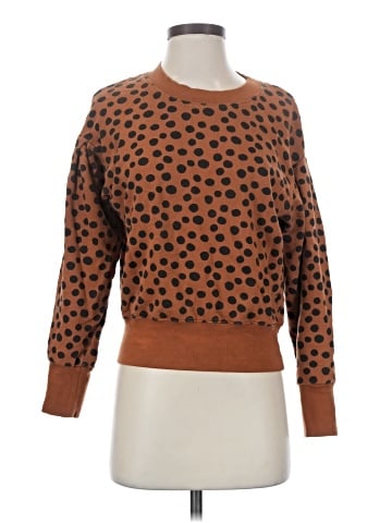 Madewell Pleat-Sleeve Sweatshirt in Leopard Dot (view 1)