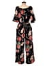 Assorted Brands Floral Black Jumpsuit Size L - photo 2