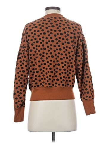 Madewell Pleat-Sleeve Sweatshirt in Leopard Dot (view 2)
