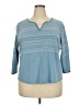 Covington 100% Cotton Blue Cardigan Size 24 - 26 Plus - photo 1
