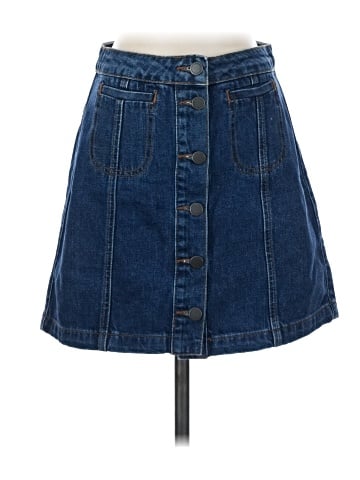 Topshop Denim Skirt (view 1)