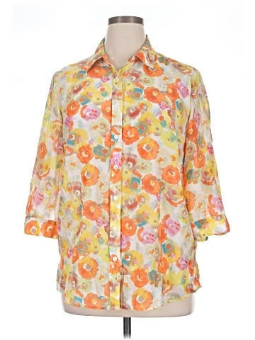 Coldwater Creek 3/4 Sleeve Button-Down Shirt (view 1)