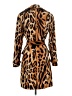 Alberto Makali Animal Print Brown Coat Size 6 - photo 2