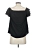 Naked Zebra Black Short Sleeve Blouse Size S - photo 2