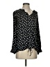 Left Coast by Dolan Polka Dots Black Long Sleeve Blouse Size XS - photo 1