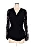 Perseption Concept Black Long Sleeve Blouse Size M - photo 1