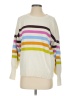 Lands' End 100% Baumwolle Stripes Ivory Pullover Sweater Size S - photo 1