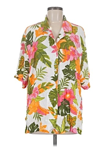 P.J. Salvage 3/4 Sleeve Button-Down Shirt (view 1)
