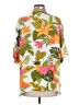 P.J. Salvage Tropical White 3/4 Sleeve Button-Down Shirt Size M - photo 2