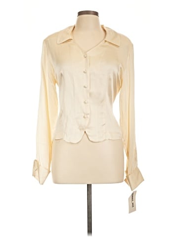 Robbie Bee Long Sleeve Silk Top (view 1)