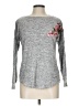 No Comment Floral Gray Pullover Sweater Size L - photo 1