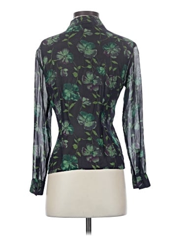INC International Concepts Long Sleeve Silk Top (view 2)