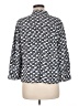 Nic + Zoe Houndstooth Blue 3/4 Sleeve Button-Down Shirt Size M - photo 2