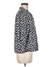 Nic + Zoe Houndstooth Blue 3/4 Sleeve Button-Down Shirt Size M - photo 4
