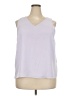 Nine West 100% Polyester White Sleeveless Blouse Size XXL - photo 1