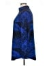 JM Collection Animal Print Blue Long Sleeve Blouse Size XL - photo 5