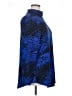 JM Collection Animal Print Blue Long Sleeve Blouse Size XL - photo 4