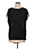 Pleione 100% Polyester Black Short Sleeve Top Size L - photo 1