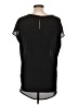 Pleione 100% Polyester Black Short Sleeve Top Size L - photo 2