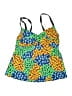 Unbranded Print Blue Swimsuit Top Size XL (estimated) - photo 1