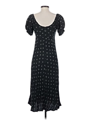 Madewell Sweetheart Puff-Sleeve Midi Dress in Stardot (view 2)