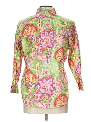 Lauren by Ralph Lauren 3/4 Sleeve Button-Down Shirt (view 2)