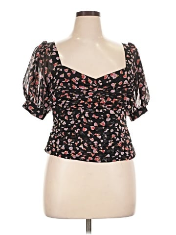 Karl Lagerfeld Paris Short Sleeve Top (view 1)