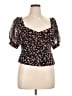 Karl Lagerfeld Paris Black Short Sleeve Top Size XL (estimated) - photo 1