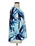 JM Collection 100% Polyester Blue 3/4 Sleeve Blouse Size L - photo 4