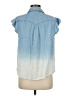 Democracy 100% Lyocell Blue Sleeveless Button-Down Shirt Size M - photo 2