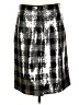 St. John 100% Polyester Tweed Silver Formal Skirt Size 12 - photo 2